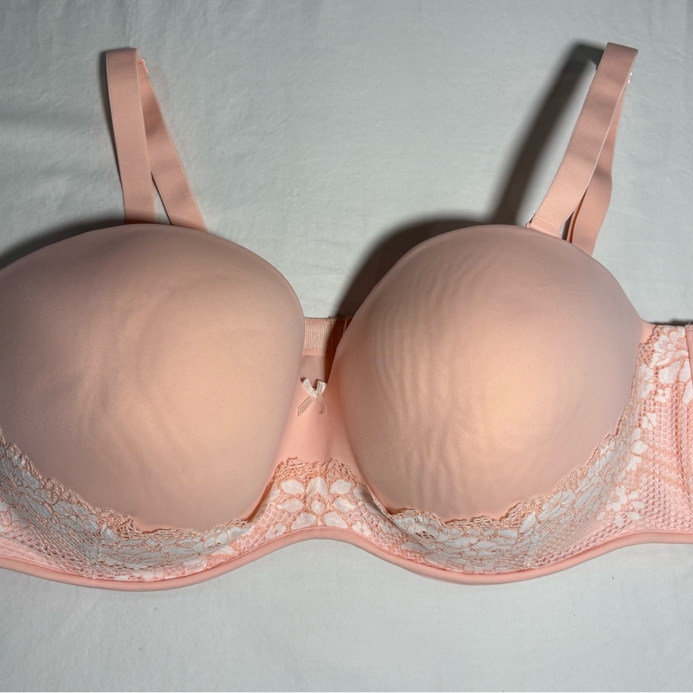 Cacique Blush Lace Accent Bra